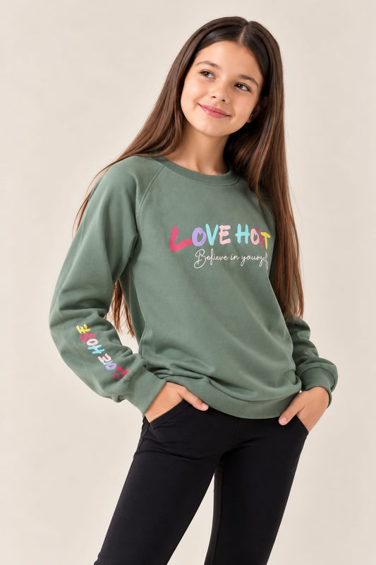 8106 LOVE HODE girl sweatshirt 11-14y