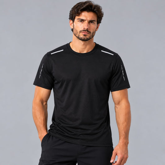 Men's Ice Silk T -Shirt high Bomb -Breathable Short Sleeves 1011