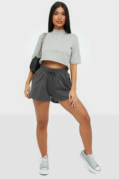 1293 Women basic cotton short