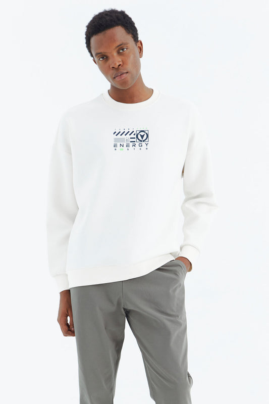 Printed Detailed Comfortable Fit Men's Sweatshirt - 88284