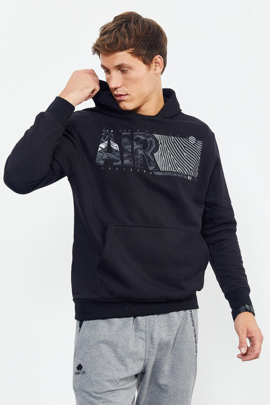 Hooded Comfortable Form Men's Sweatshirt 88009