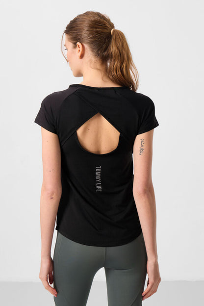 97101 WMN T-SHIRT OPEN CCLE BACK TOMMY LIFE