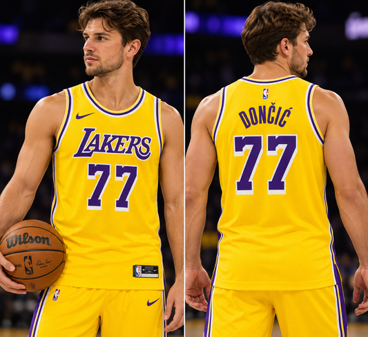 5132 Los Angeles Lakers Nike Icon Edition Swingman Jersey - Gold - Luka Dončić - Unisex