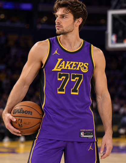 5131 Los Angeles Lakers Jordan Brand Statement Edition Swingman Jersey - Purple - Luka Dončić - Unisex