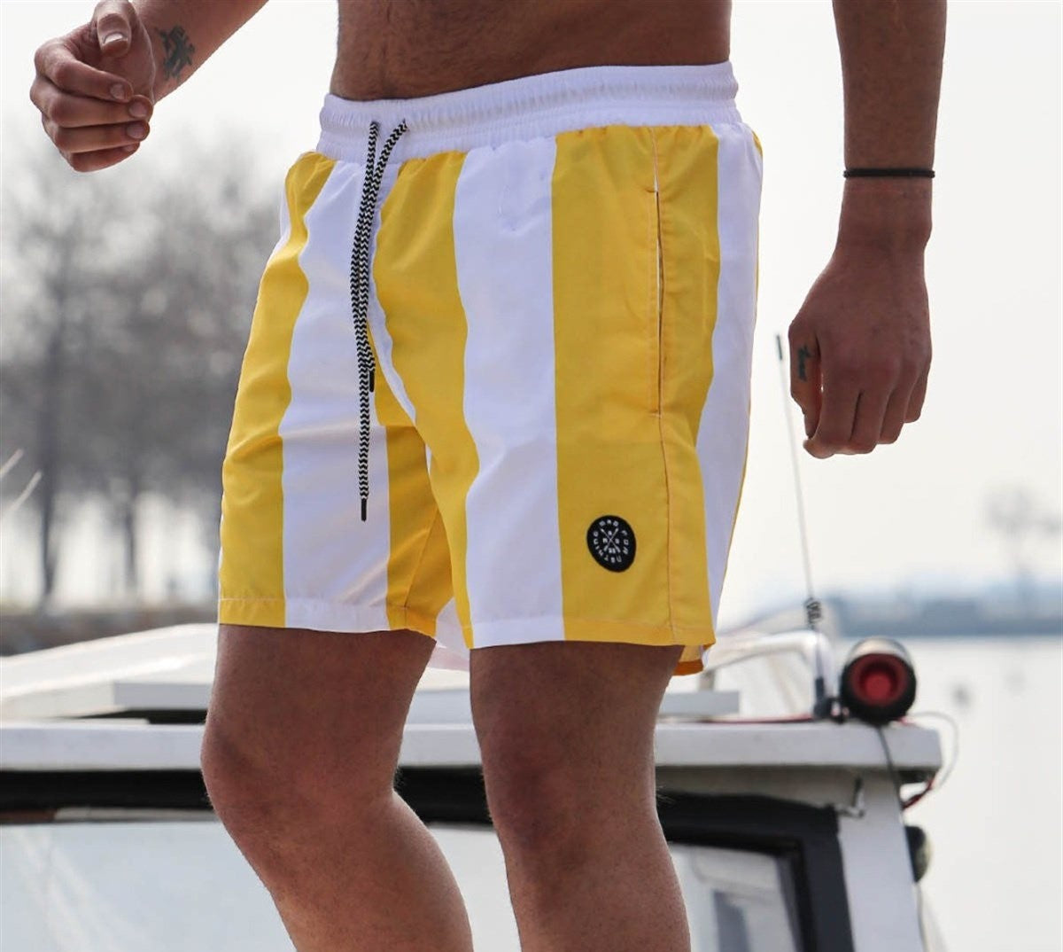 6360 Striped Men's Swim Shorts