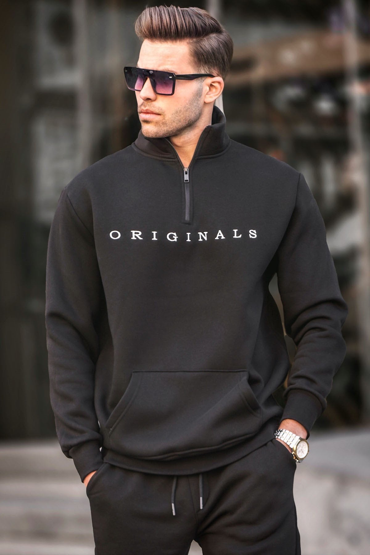 6028 Zip Neck Sweatshirt men